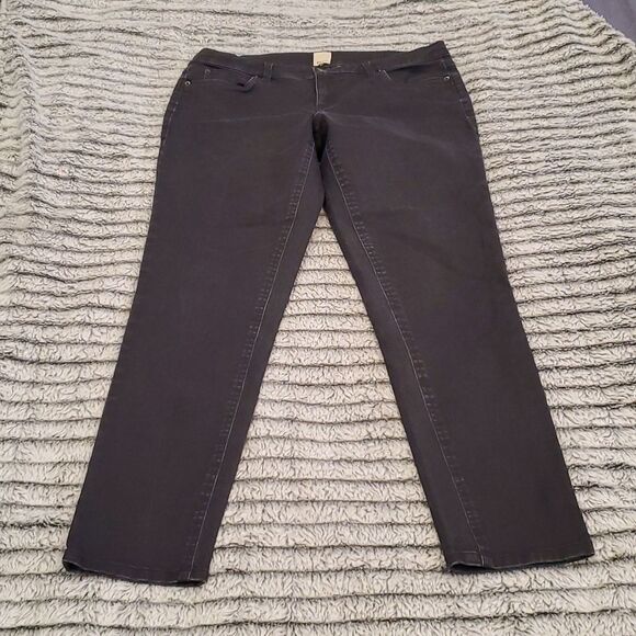 Ecru grayish black "morrison leather look jeans" size 10 - Picture 1 of 8